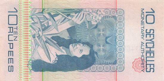 Seychellen p.23 10 Rupees 1979